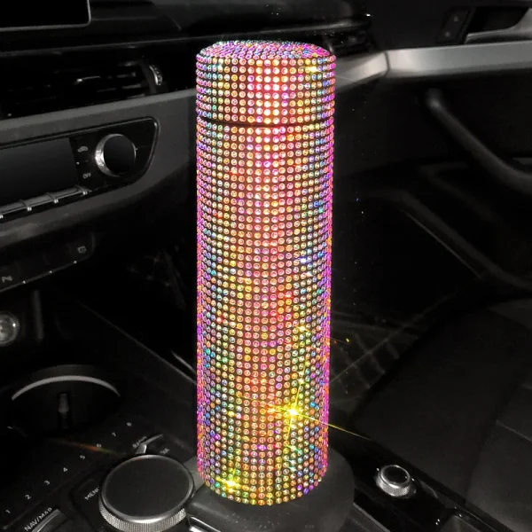 SCAONORCH 500ml Diamond Thermos Bottle Stainless Steel Water Bottle Bling Rhinestones Vacuum Flasks Coffee Cup Car Tumbler 6