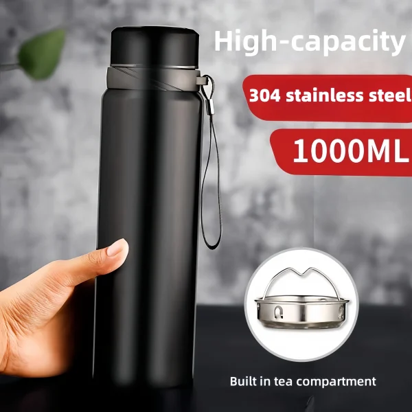 1L Stainless Steel Thermos Bottle Thermal Water Bottle Keep Cold and Hot Water Bottle Thermos for Water Tea Coffee Vacuum Flasks 2