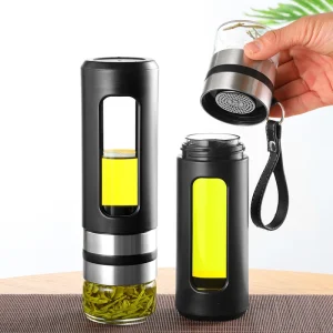 Travel Tea Infuser Glass Water Bottle Tumbler Accessories Teapot Infusion Portable  Glass Cups Kitchen Accessories Filter 1