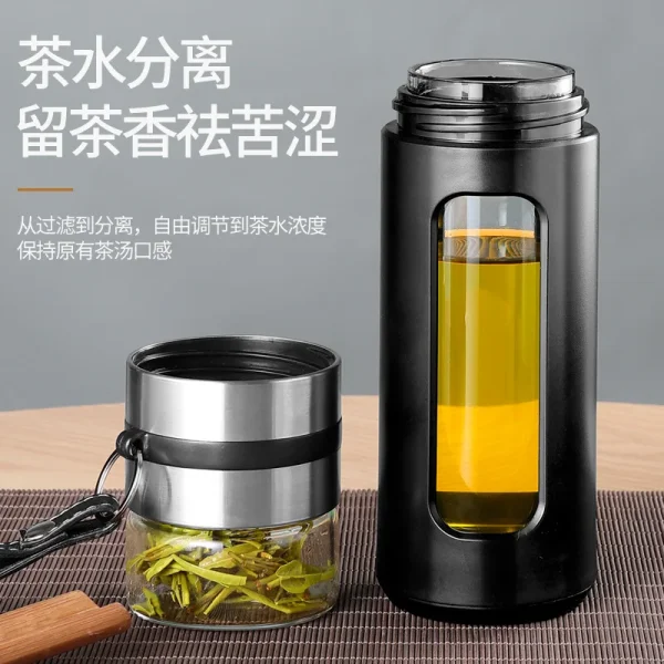 Travel Tea Infuser Glass Water Bottle Tumbler Accessories Teapot Infusion Portable  Glass Cups Kitchen Accessories Filter 2