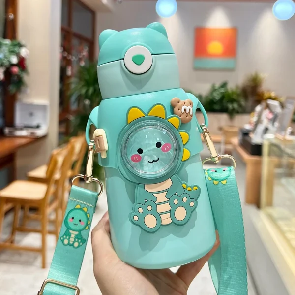 520ML Kids Stainless Steel Thermos Cup Children's Hot Water Cup Portable Thermos Bottle Cartoon Thermos Bottle Insulation Cup 6