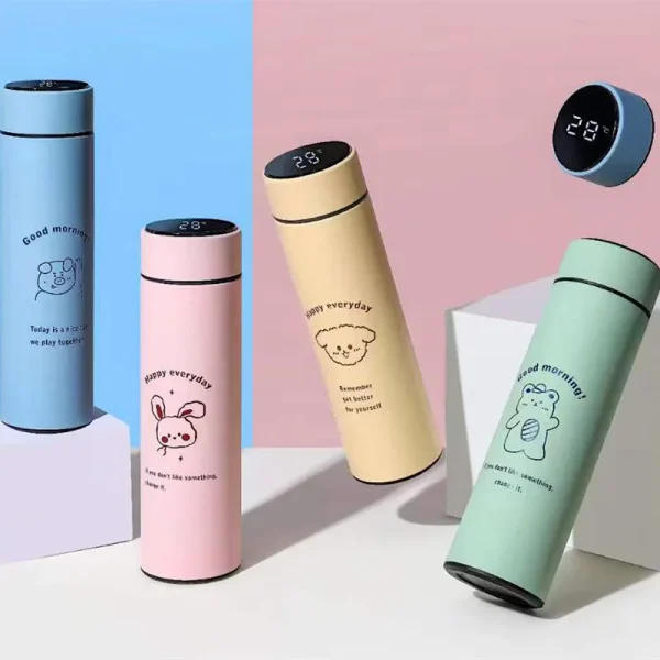 Smart Thermal Bottle Display Temperature Thermal Mug Stainless Steel Food Thermos For Tea Water Bottle With Heating Lovely Cup 1