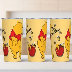 Stainless Steel Tumbler Pooh Bear Thermal Cups Bear Happy Insulated Hot Drinks Car Mugs Travel Custom Water Bottle 1