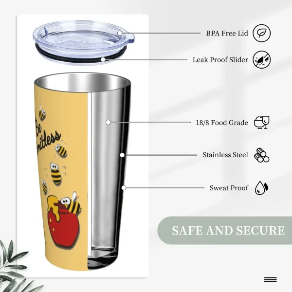Stainless Steel Tumbler Pooh Bear Thermal Cups Bear Happy Insulated Hot Drinks Car Mugs Travel Custom Water Bottle 4