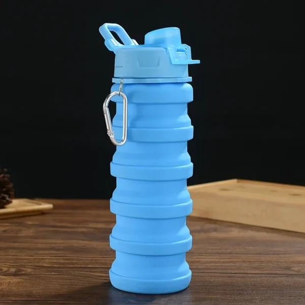 500ml Creative Silicone Folding Water Cup Outdoor Portable Water Bottle Cycling Sports Large Capacity Portable Water Bottle 5
