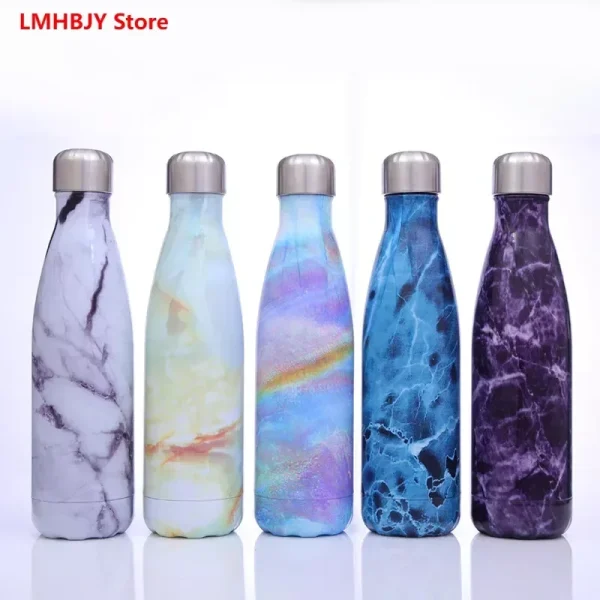 LMHBJY 500/1000ml Double-Wall Insulated Vacuum Flask Stainless Steel Water Bottle Cola Water Beer Thermos for Sport Bottle 1