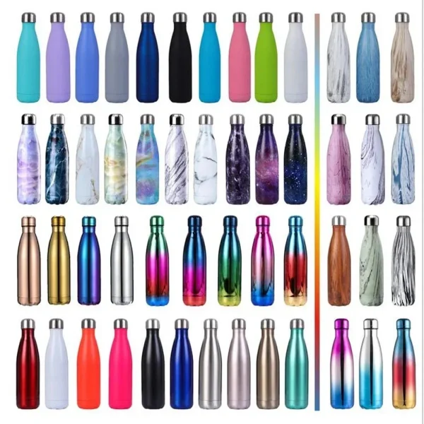 LMHBJY 500/1000ml Double-Wall Insulated Vacuum Flask Stainless Steel Water Bottle Cola Water Beer Thermos for Sport Bottle 2
