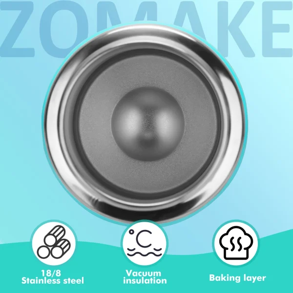 Insulated Water Bottle 360ml Kids Water Bottle 12 oz Stainless Steel Vacuum Insulated Wide Mouth Flask with Leakproof Spout Lid 2