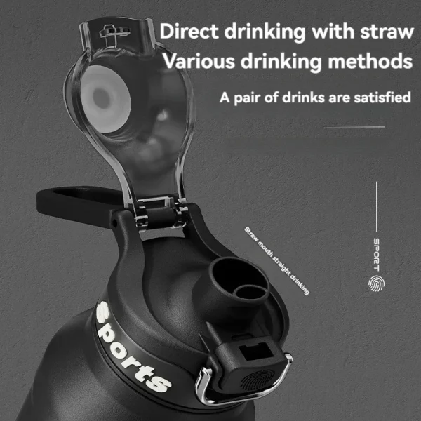 1.5L Thermos Water Bottle Stainless Steel Vacuum Flasks Keep Cold Hot Water Coffee bottles Portable Sport Gym Kettles gift 6