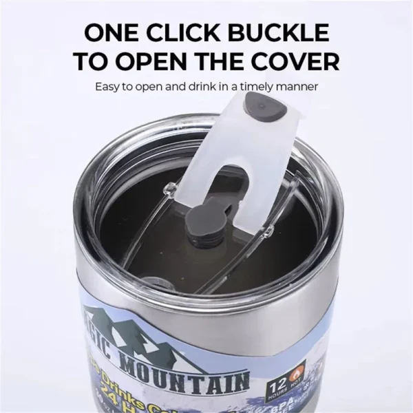 Stainless Steel Large Capacity Thermos Bottle Ice Cube Cup Portable Car Water Bottle Women Men Outdoor Cold Beer Cup Straw Mug 3