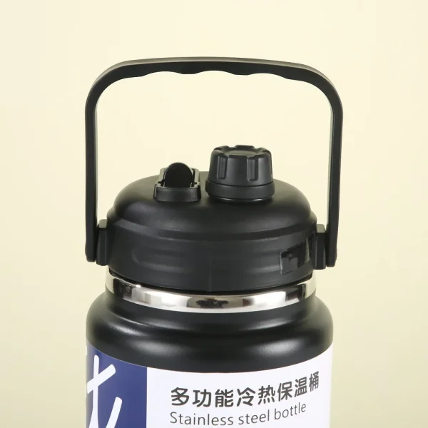 Stainless Steel Insulated Water Bottle Large Capacity 1.5/2/2.5L Sport Thermal Cup with Straw Fall-resistant Vacuum Flask 4