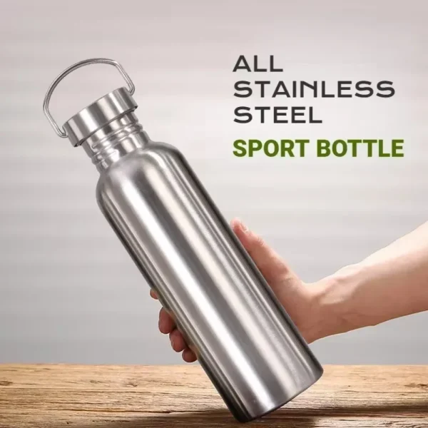 Stainless Steel Water Bottle 1000 750 500 350ml Big Mouth Cycling Hiking Waterbottle Drinkware Sports Bottle Flasks with Lid 1