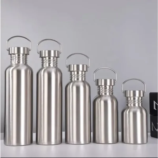Stainless Steel Water Bottle 1000 750 500 350ml Big Mouth Cycling Hiking Waterbottle Drinkware Sports Bottle Flasks with Lid 2