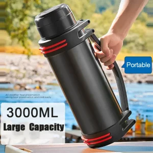 Large Capacity Thermos Bottle Outdoor Thermal Insulation Water Bottles Stainless Steel Travel Mug for Coffee Keep Hot Cold Drink 1