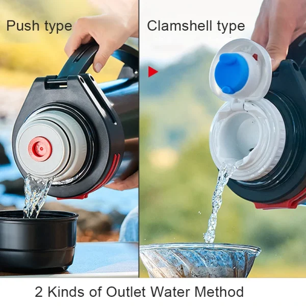 Large Capacity Thermos Bottle Outdoor Thermal Insulation Water Bottles Stainless Steel Travel Mug for Coffee Keep Hot Cold Drink 3