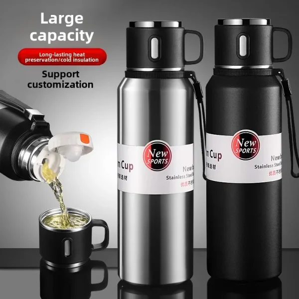 Thermo Bottle Thermal Mug Stainless Steel Water Cup Thermos Large Capacity Keeps Cold Drinkware Tumbler Insulated Thermos Travel 3
