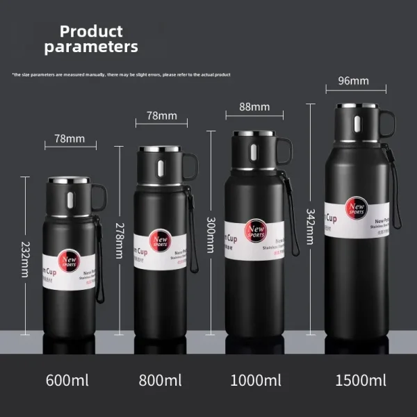 Thermo Bottle Thermal Mug Stainless Steel Water Cup Thermos Large Capacity Keeps Cold Drinkware Tumbler Insulated Thermos Travel 4
