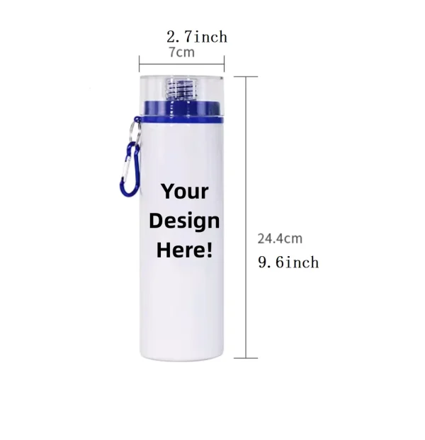 Sublimation DIY Print 750ML Colorful Aluminium Sport Large Capacity Outdoor Water Bottle For Kids Children Custom Logo Gift 2