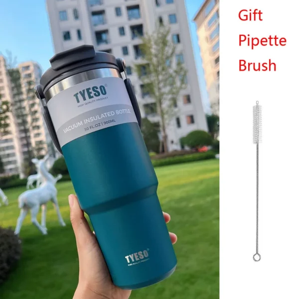 750ml 900ml Coffee Cup Thermos Bottle Stainless Steel Double-layer Insulation Cold And Hot Car Travel Mug Vacuum Flask 2