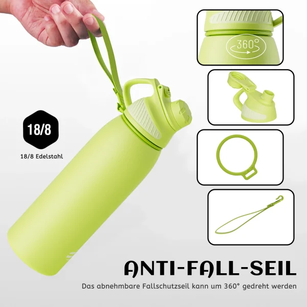 FJbottle Stainless Steel Thermo bottle Portable Outdoor Tumbler Vacuum Flasks Cold Sports thermal Water Bottle 1000ml 4