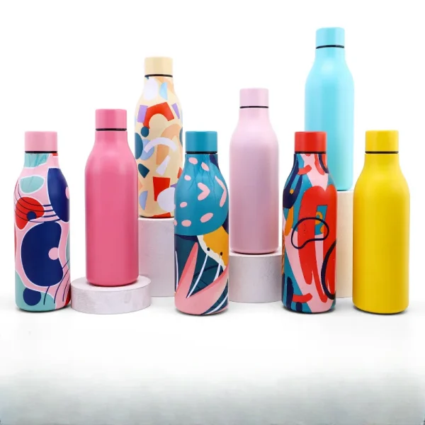 Stainless steel water bottle inside and outside 304 outdoor sports cup Portable car thermal insulation cold water cup 1
