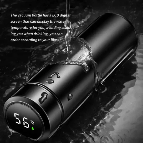Stainless steel thermos bottle with digital temperature display, Intelligent temperature measurement cup, LED, 500ml 1