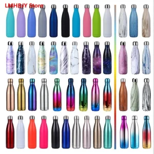 LMHBJY 500/1000ml Double-Wall Insulated Vacuum Flask Stainless Steel Thermos Cola Water Beer Outdoors Sport Water Bottle 1