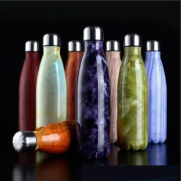 LMHBJY 500/1000ml Double-Wall Insulated Vacuum Flask Stainless Steel Thermos Cola Water Beer Outdoors Sport Water Bottle 3