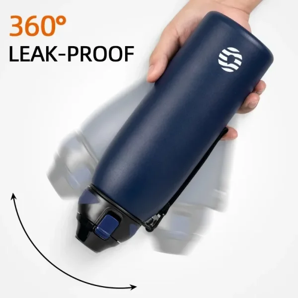 Stainless Steel Water Bottle Portable Cold Drink Bottle Vacuum Flask Portable Travel Picnic Fitness Drinking Utensil Leak-proof 3