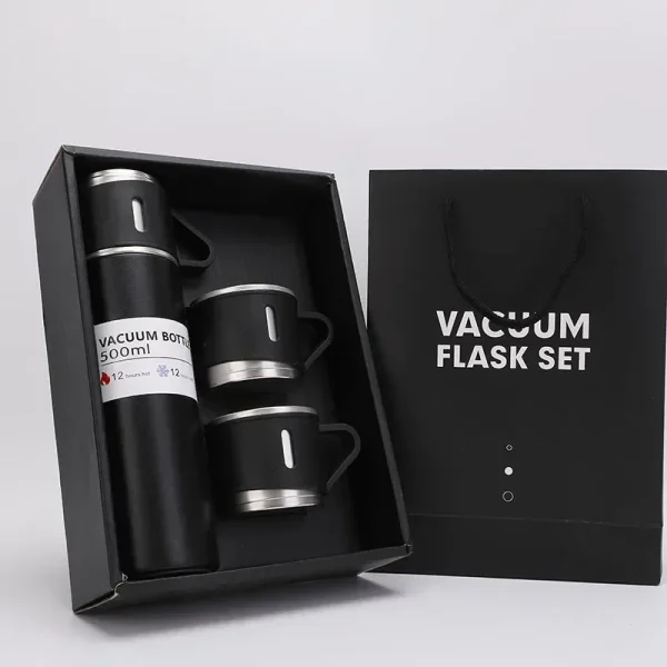 500ML 304 Stainless Steel Vacuum Insulated Bottle Gift Set Coffee Mug Business Style Insulated Water Bottle for Tea Coffee Drink 6