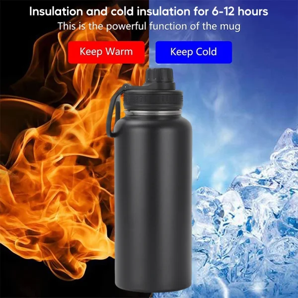 1000ML Stainless Steel Thermos Bottle Large Capacity Thermal Water Bottle Insulated Cup Double Wall Vacuum Flasks Travel Outdoor 4