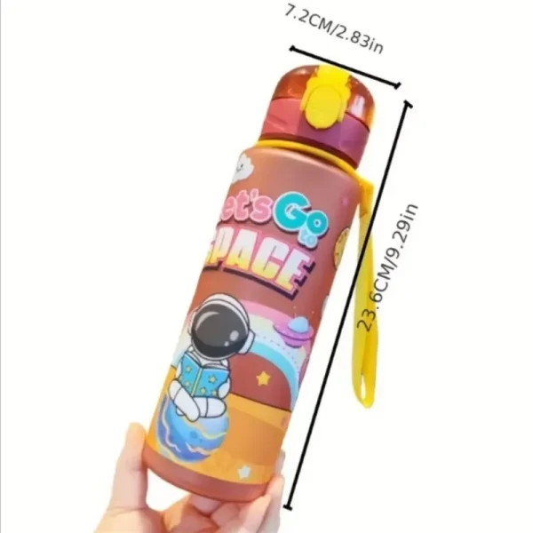 700ml Cosmic Astronaut Themed Insulated Water Bottle Leakproof Flip Lid Carrying Strap Portable Adorable Activities Cup BPA-Free 6