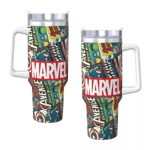 Stainless Steel Tumbler Marvel Hero Characters Thermal Mug Heat Preservation Hot Drinks Mugs Cup Driving Custom DIY Water Bottle 1