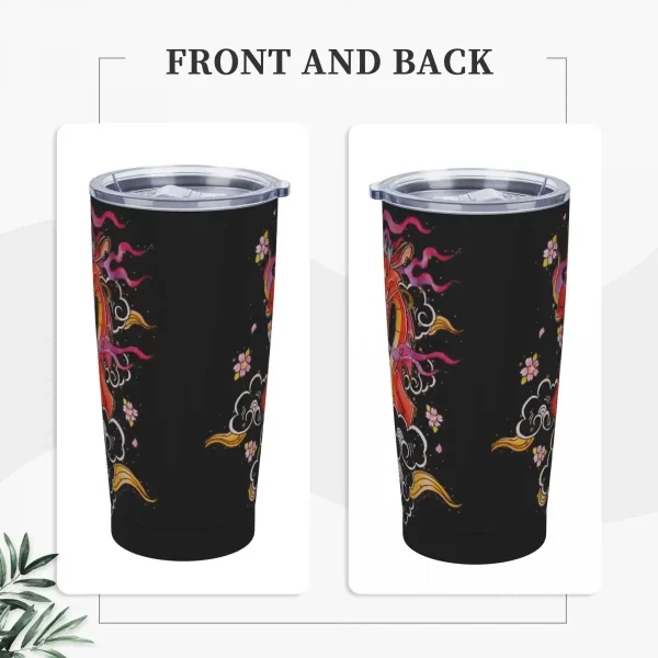 Stainless Steel Tumbler Mulan Mushu Coffee Mug Keep Heat Cold and Hot Mugs Cup Camping Custom Water Bottle 2