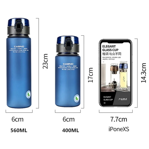 New 9 Colors BPA Free Leak Proof Sports Water Bottle High Quality Tour Hiking Portable My Favorite Drink Bottles Cup 560/400ml 6