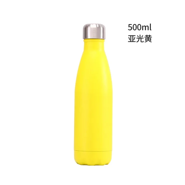 Custom Logo Name 500ml Cola Double-Wall Insulated Vacuum Flask Stainless Steel Water Bottle Thermos for Sport Water Bottles 4