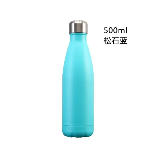 Custom Logo Name 500ml Cola Double-Wall Insulated Vacuum Flask Stainless Steel Water Bottle Thermos for Sport Water Bottles 5