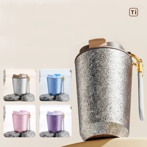 Titanium Liner Travel Thermal Mug with Lid Double-Wall Vacuum Insulation Water Bottle Portable Leakproof WideMouth 280/380/480ml 1