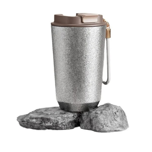 Titanium Liner Travel Thermal Mug with Lid Double-Wall Vacuum Insulation Water Bottle Portable Leakproof WideMouth 280/380/480ml 5