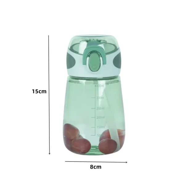 Transparent Sport Water Bottle with Straw Coffee Cup Drinking Tea Mugs Plastic Bottle Outdoor Sport Camping Supply 5