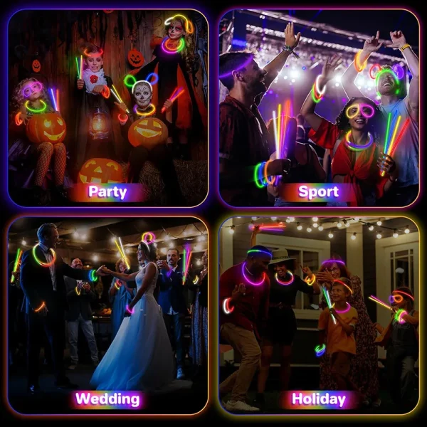 10~100pcs Glow Stick Night Light Props for Gatherings Festival Birthday Party Concert Cheering Props Wrist Decoration TMZ 3