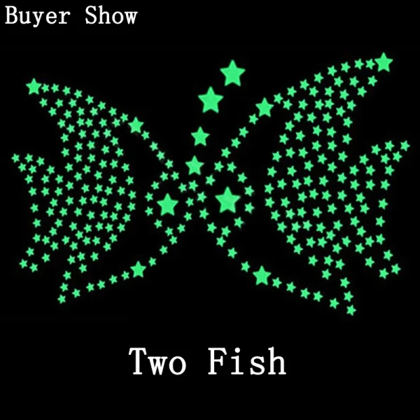 Pvc Stars Glow Stickers Luminous In Dark Night Fluorescent Wall Art 3D Home Decals For Kids Room Ceiling Switch Decoration 5