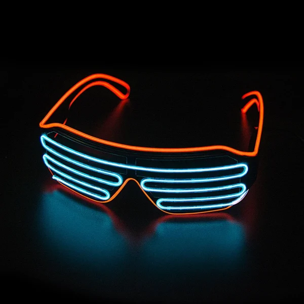 LED Glowing Glasses Gafas Luminous Bril Neon Christmas Glow Sunglasses Flashing Light Glass for Party Supplies Prop Costumes New 3