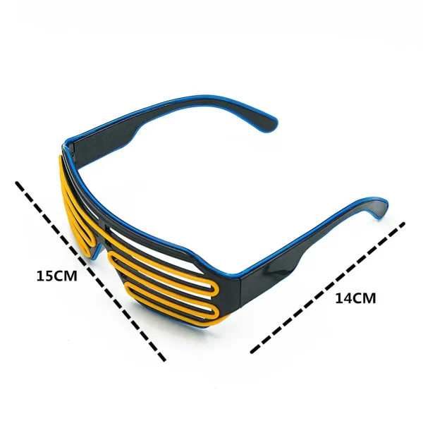 LED Glowing Glasses Gafas Luminous Bril Neon Christmas Glow Sunglasses Flashing Light Glass for Party Supplies Prop Costumes New 6