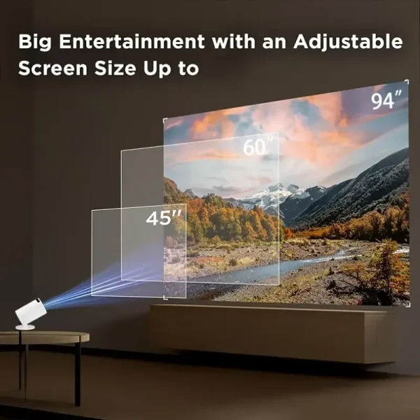 Portable M5 Smart Projector Native 720P Projector Video Resolution Automatic Keystone,Wired Screen,Glow Party Supplies 2