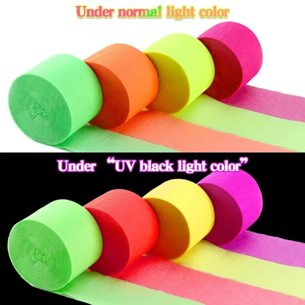 25M 4.5cm UV Glow Tape Neon Party Stickters Glow Party Supplies Decorations For Wedding Birthday Fiesta Party 4