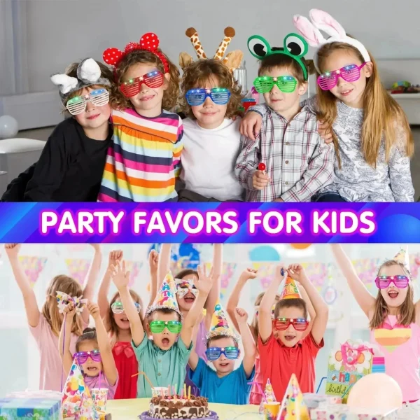 10-50pcs LED Neon Glasses 6 Neon Colors Light Up Party Glasses Glow in the Dark For Kids Adults Birthday Gifts Toys Party Favors 4