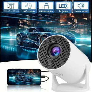 M5 Portable Smart Home Theater Projector , Wireless Screen Mirroring, USB Plug, Office Projector,Glow Party Supplies 1