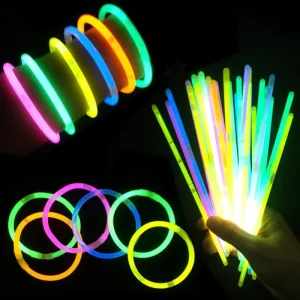 50/100pcs Light Glow Stick Party Supply Necklace Bracelets Wedding Bar Light Stick for Festive Concert Party Logo Printing 1