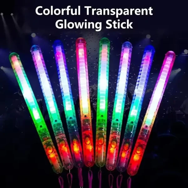 12/24/48Pcs Glow Fiber Wands Sticks LED Flashing Stick Light up Stick Colorful Fiber Optic Wands For Wedding Glow Party Favors 4